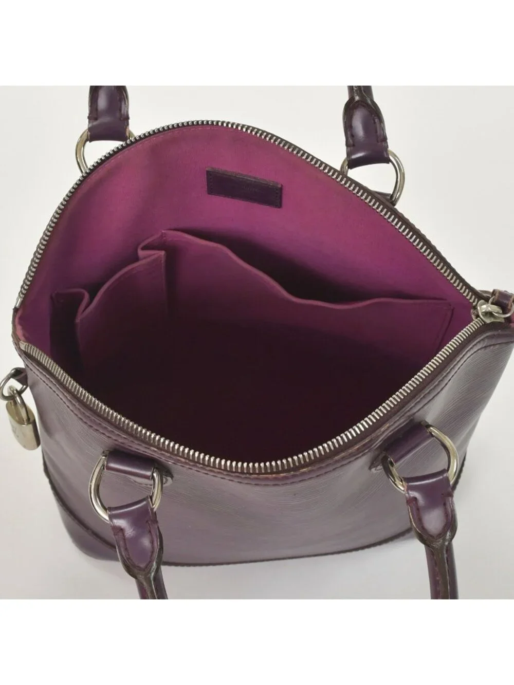 Louis Vuitton Purple Cassis Epi Lockit Handbag